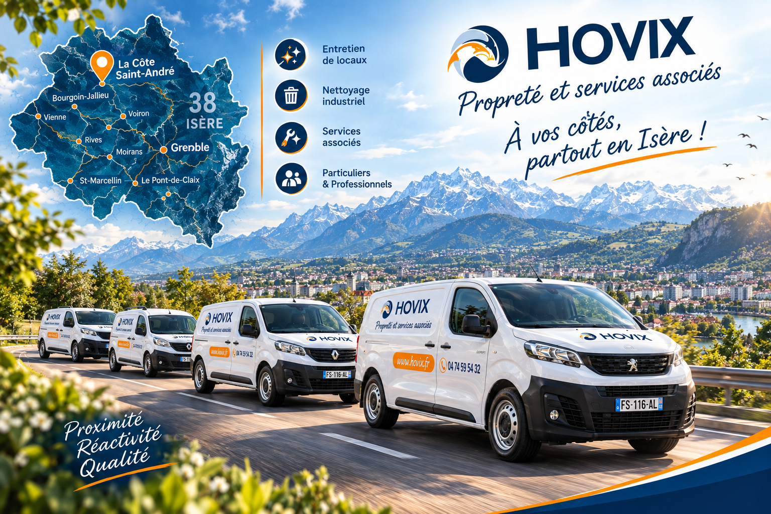Hovix Propreté - Secteurs d'intervention Isère